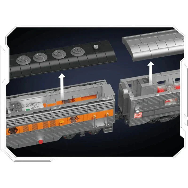 Brick MOC EMD F7 Locomotive | 1540pcs - Brick Car Merchant