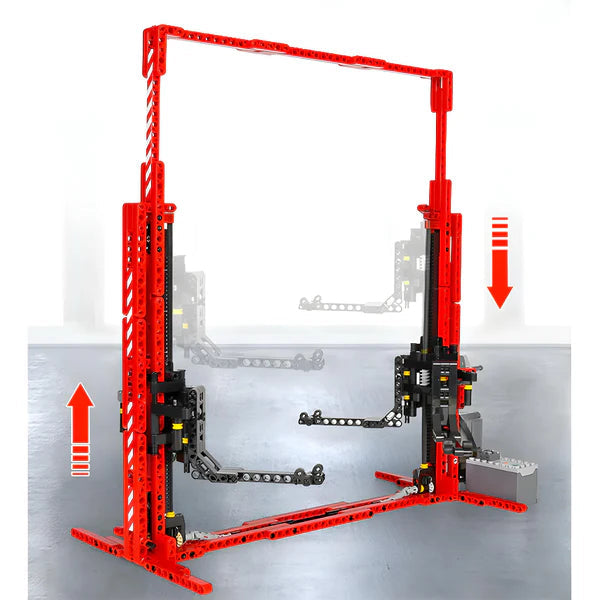 Brick MOC Electric Car Lift 1:8 | 537 pcs - Brick Car Merchant