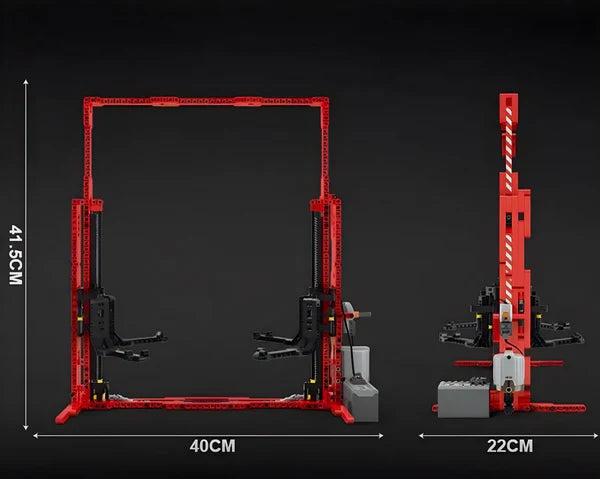 Brick MOC Electric Car Lift 1:8 | 537 pcs - Brick Car Merchant