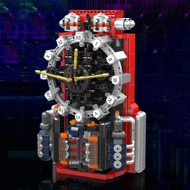 Brick MOC Engine Clock Advanced | 1601pcs - Brick Car Merchant