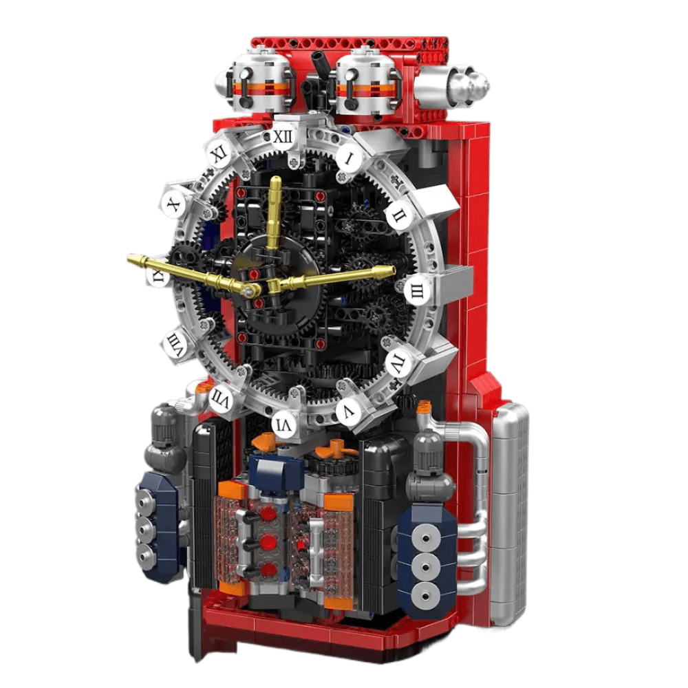 Brick MOC Engine Clock Advanced | 1601pcs - Brick Car Merchant