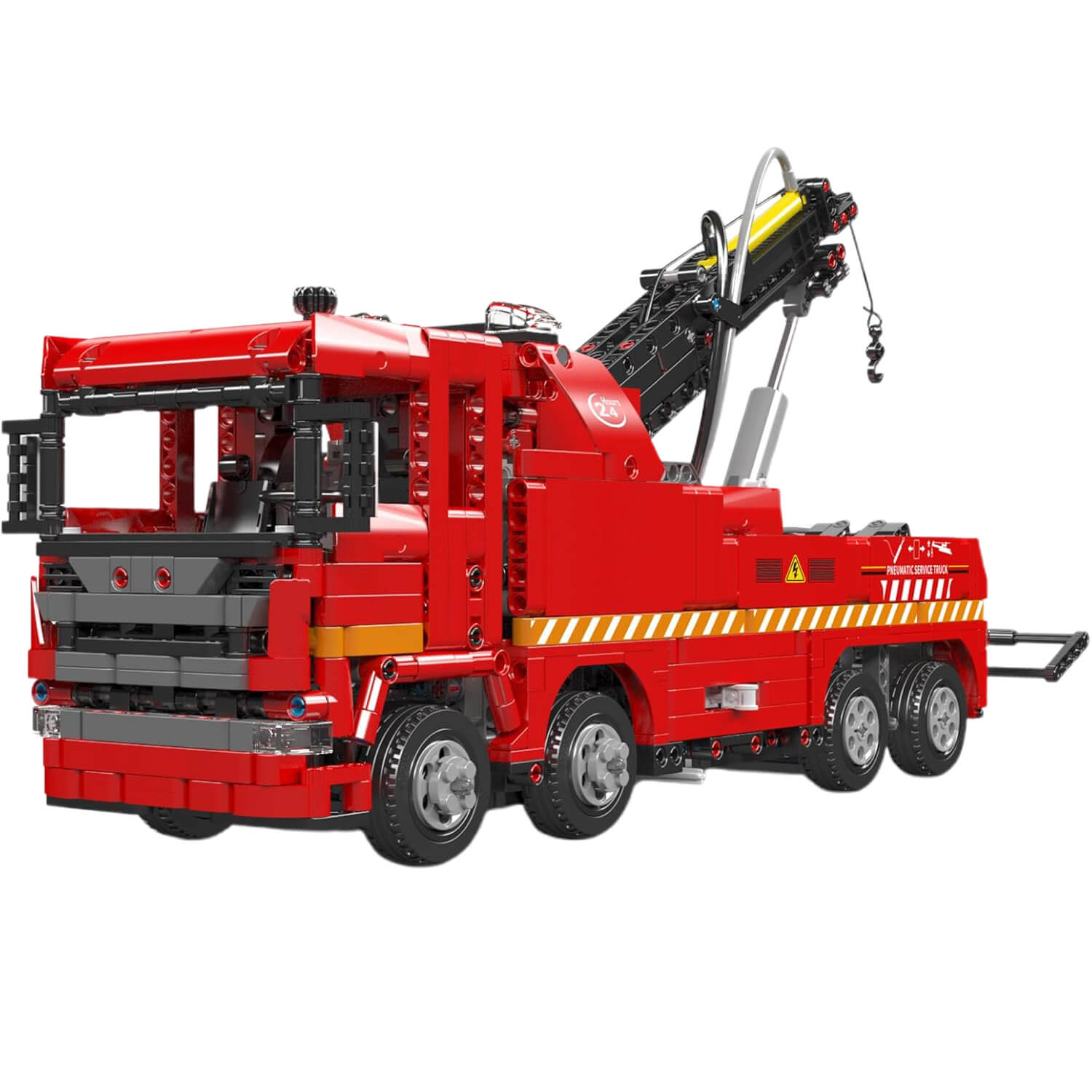 Brick MOC European Pneumatic Tow Truck | 1652pcs - Brick Car Merchant