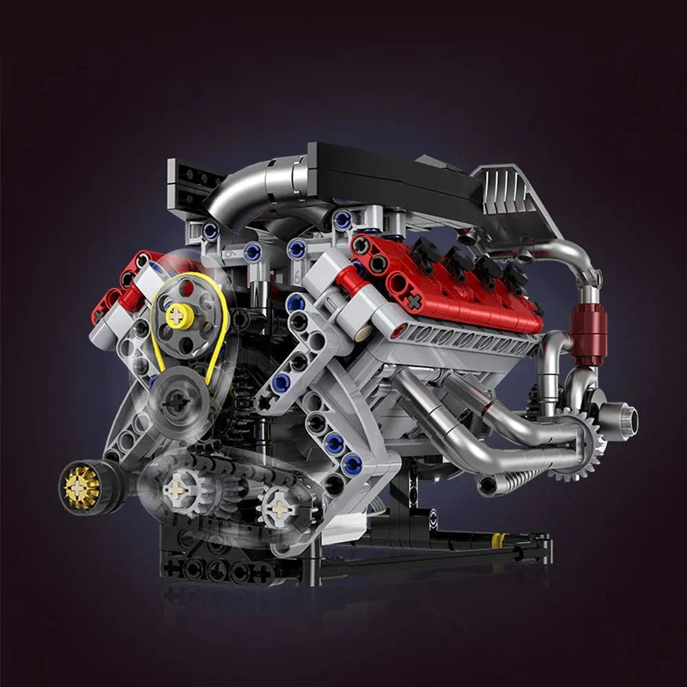 Brick MOC F40LM Le Mans V8 Engine | 700pcs - Brick Car Merchant