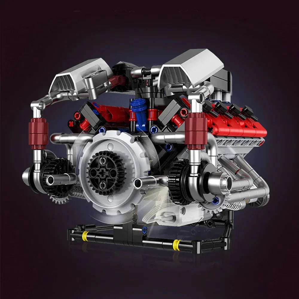 Brick MOC F40LM Le Mans V8 Engine | 700pcs - Brick Car Merchant