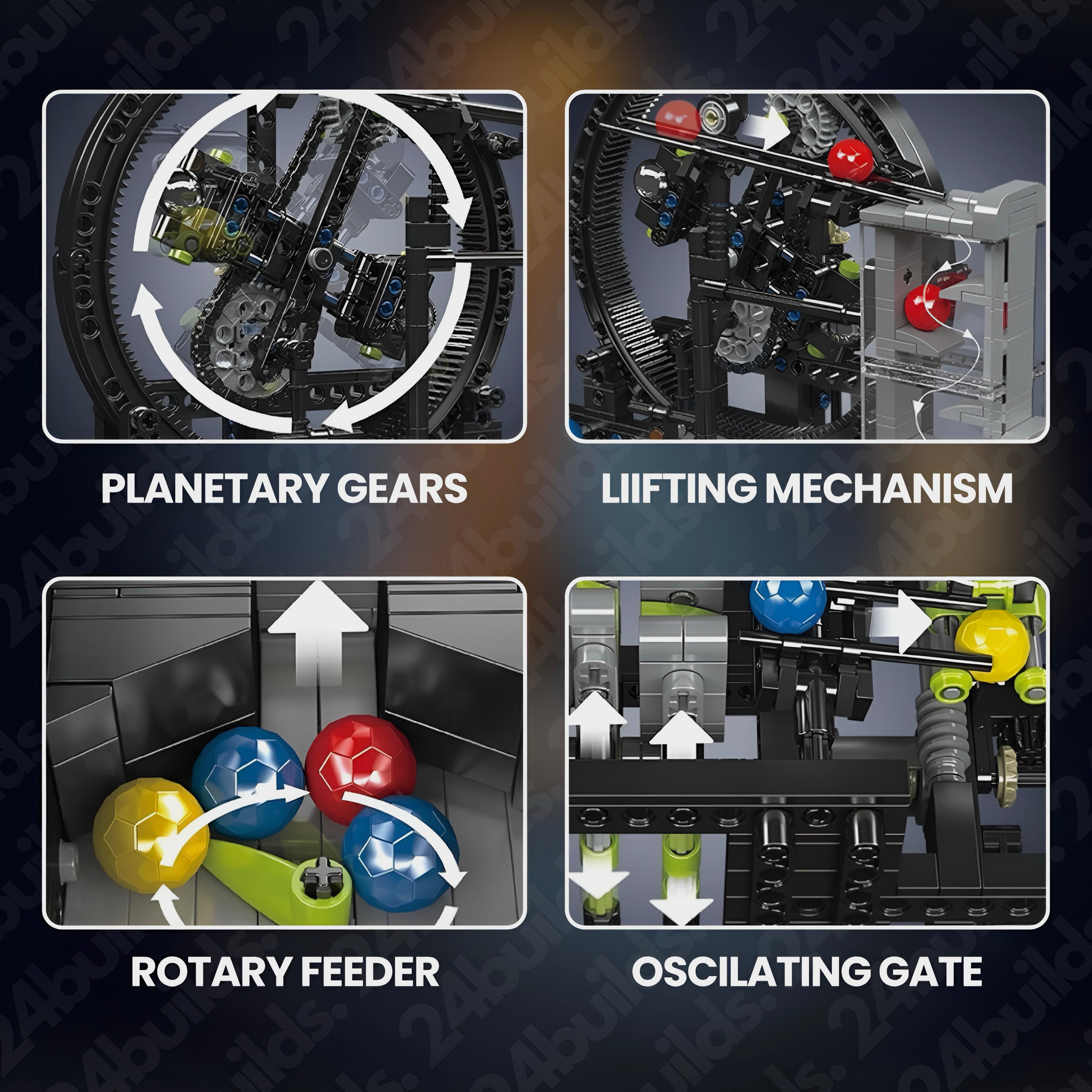 Brick MOC Motorised Planetary GBC | 1012pcs - Brick Car Merchant