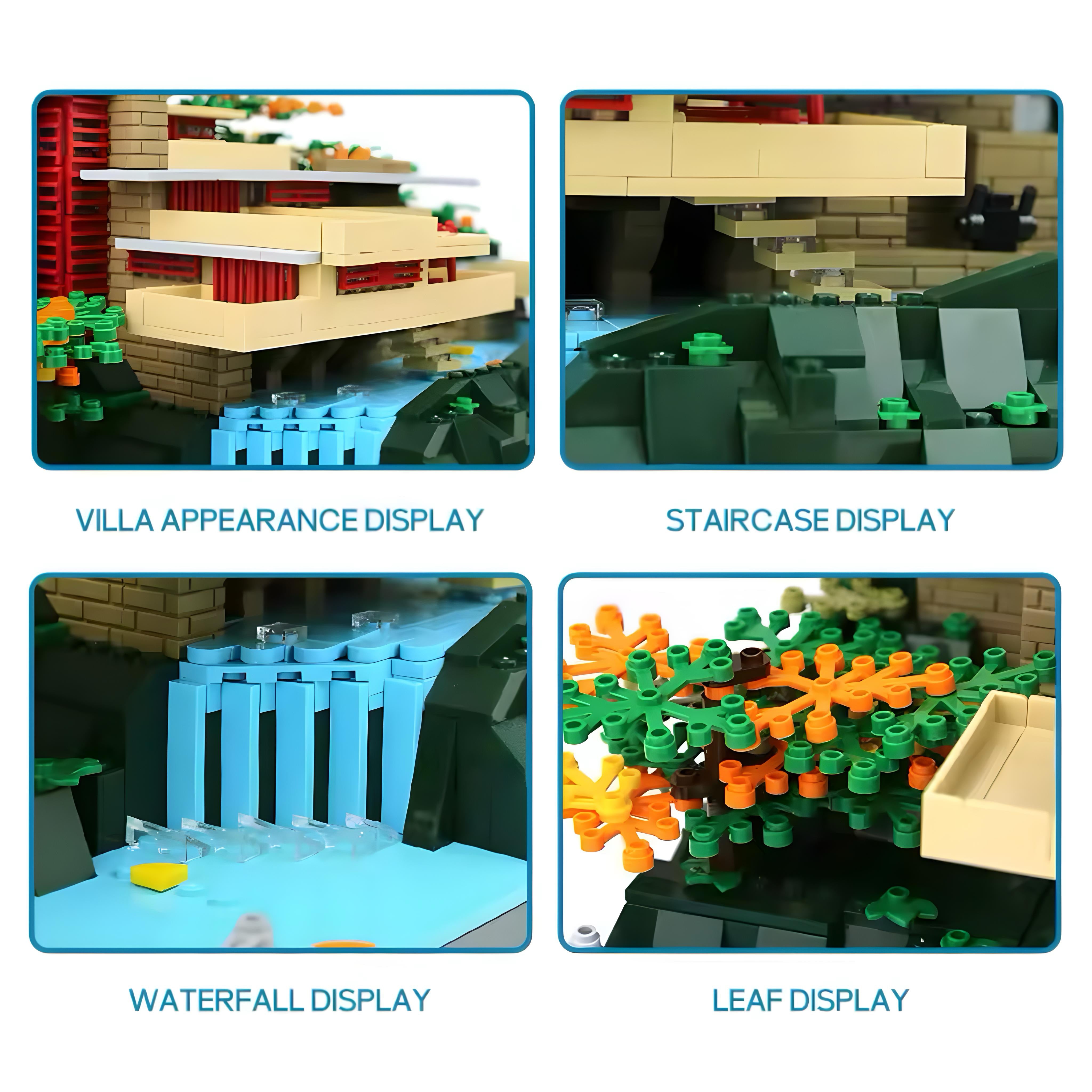 Brick MOC Fallingwater Villa | 1218pcs - Brick Car Merchant