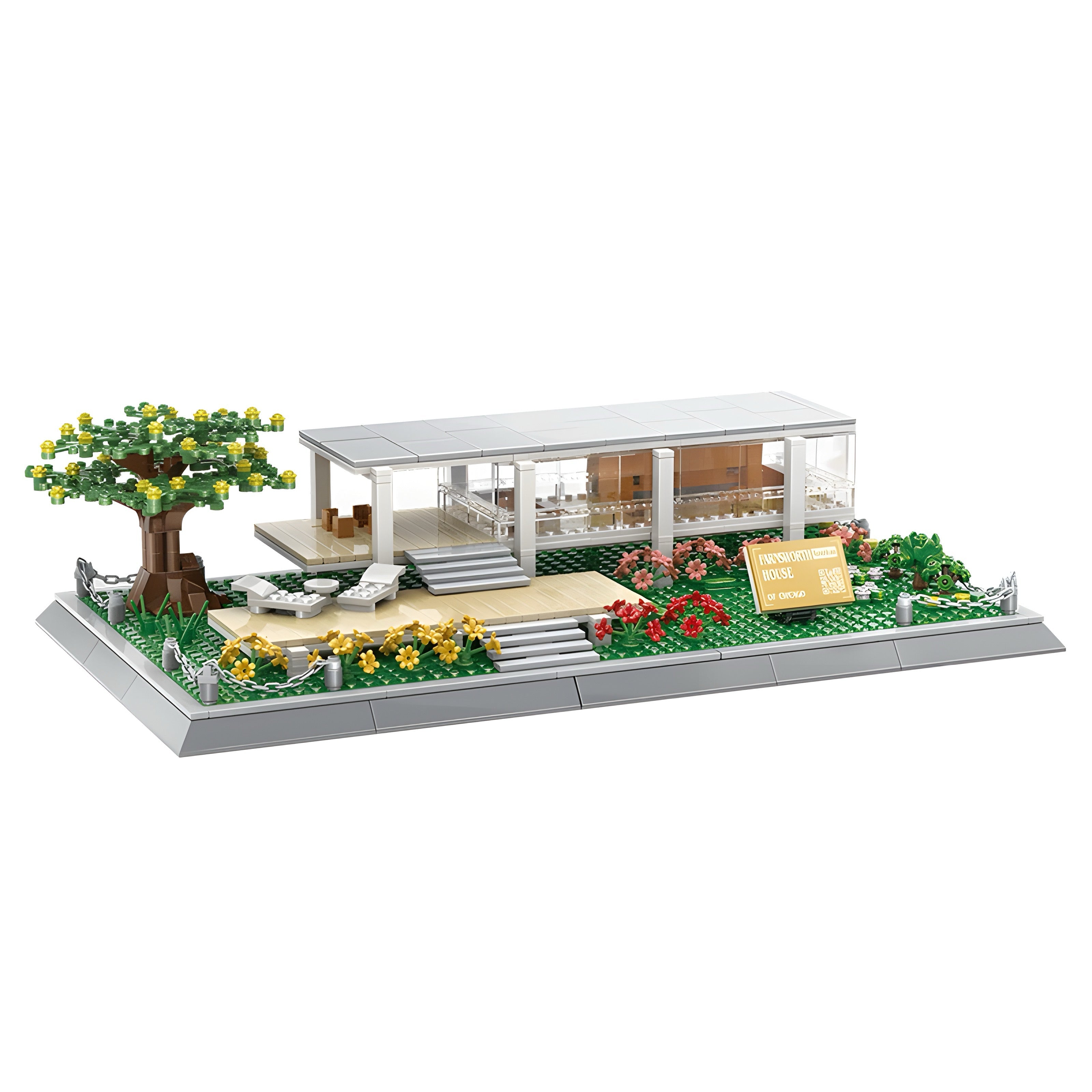 Brick MOC Farnsworth House | 664pcs - Brick Car Merchant