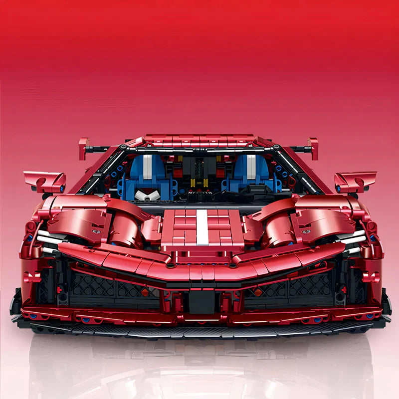 Brick MOC Ferrari SF90 | Remote Control, Electric Air Suspension, Electric Door, 3982 pcs - Brick Car Merchant