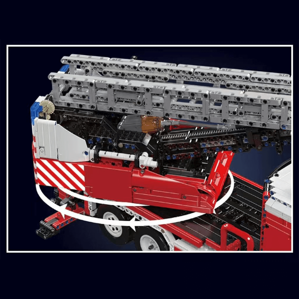 Brick MOC Fire Rescue Ladder Truck | 4885pcs - Brick Car Merchant
