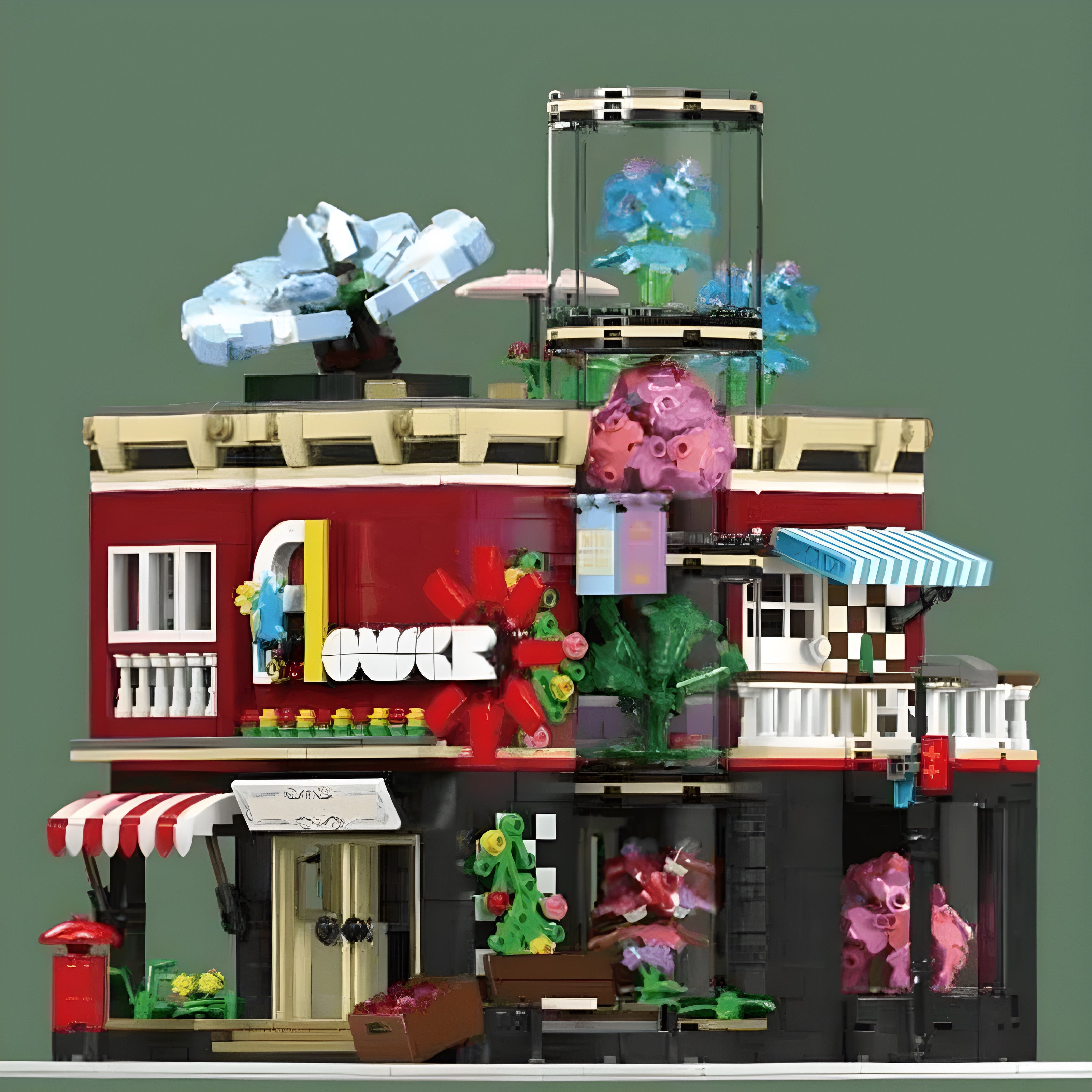 Brick MOC Flower Shop | 2290pcs - Brick Car Merchant
