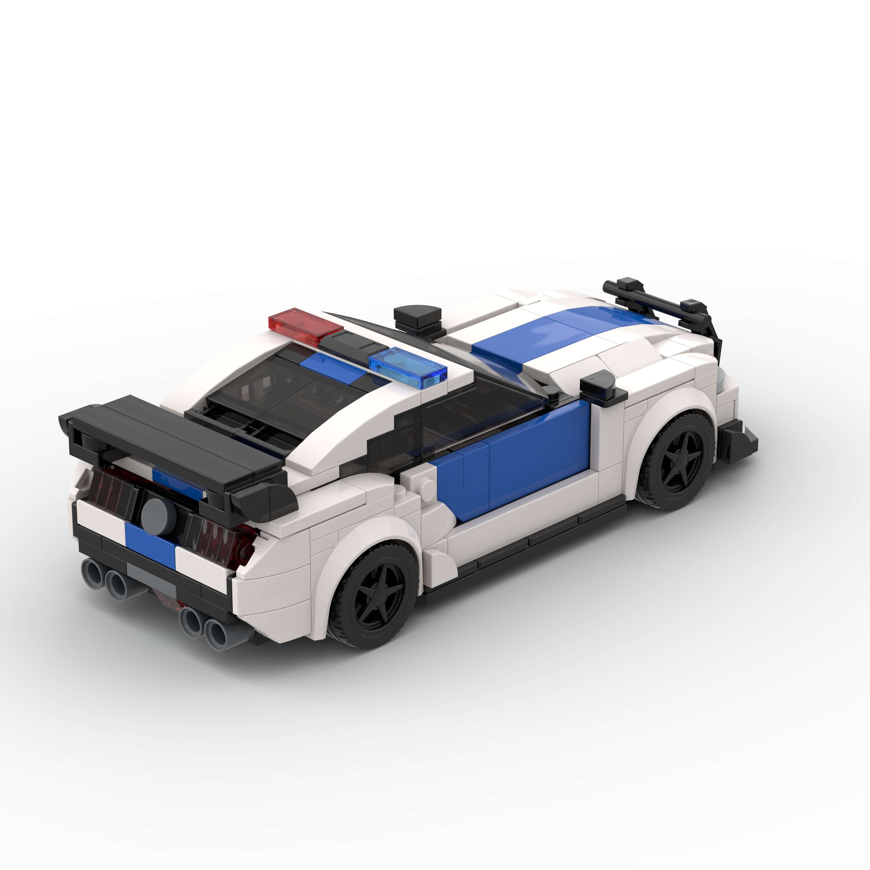Brick MOC Ford Mustang Shelby GT500 Police - Brick Car Merchant