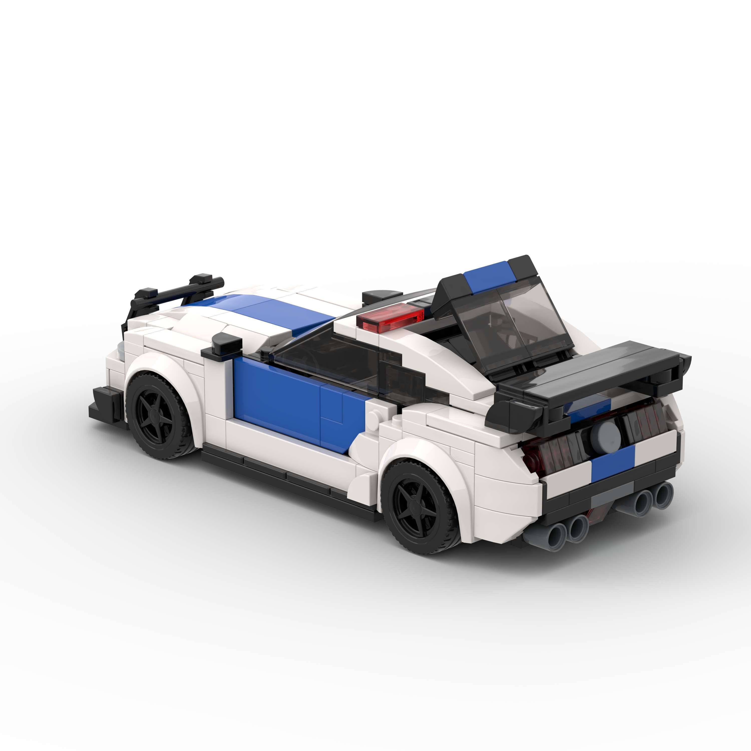 Brick MOC Ford Mustang Shelby GT500 Police - Brick Car Merchant