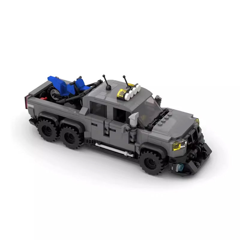 Brick MOC Ford VelociRaptor 6x6 with Mustang GT500 - Brick Car Merchant