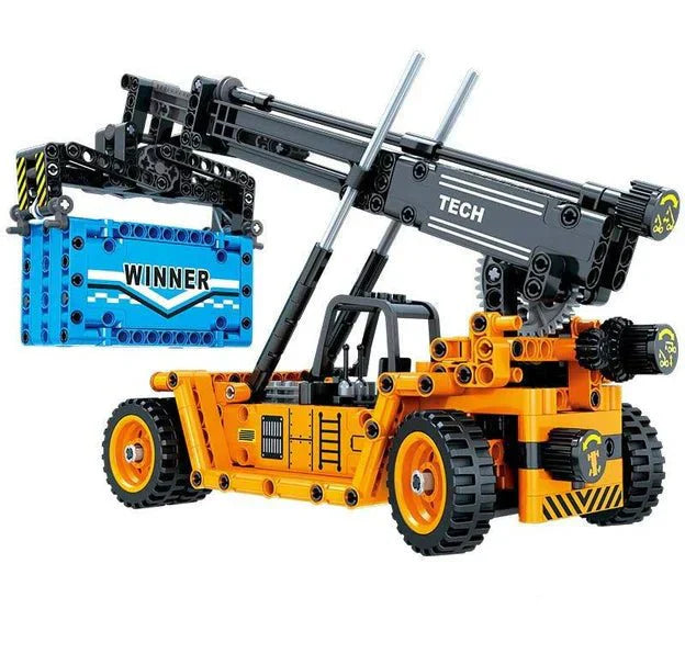 Brick MOC Front-Mounted Crane Truck | 460pcs - Brick Car Merchant