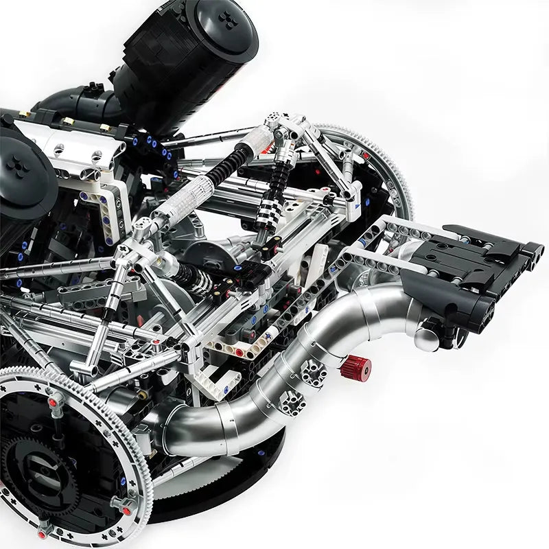 Brick MOC Functional 5L V8 Engine & Powertrain | 3193pcs - Brick Car Merchant