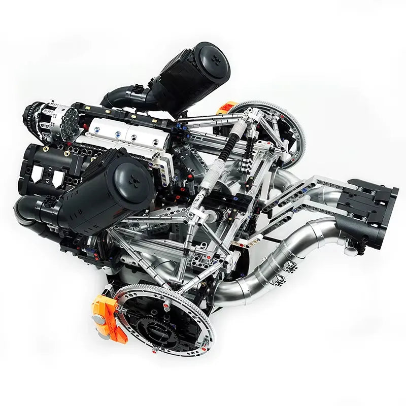 Brick MOC Functional 5L V8 Engine & Powertrain | 3193pcs - Brick Car Merchant