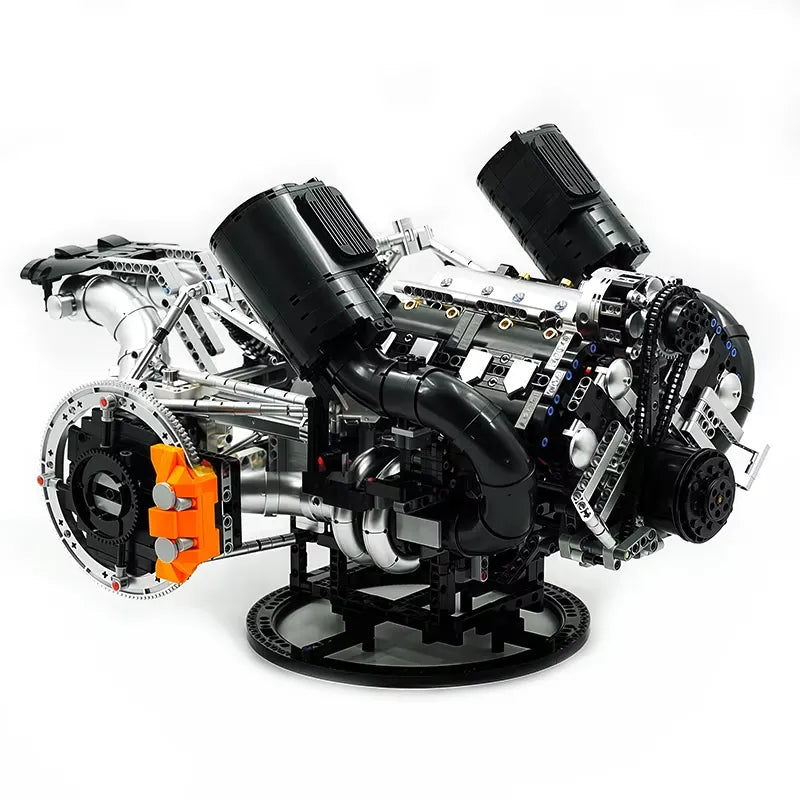 Brick MOC Functional 5L V8 Engine & Powertrain | 3193pcs - Brick Car Merchant