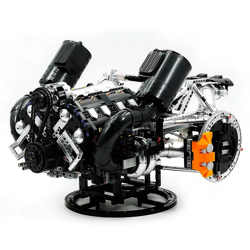 Brick MOC Functional 5L V8 Engine & Powertrain | 3193pcs - Brick Car Merchant