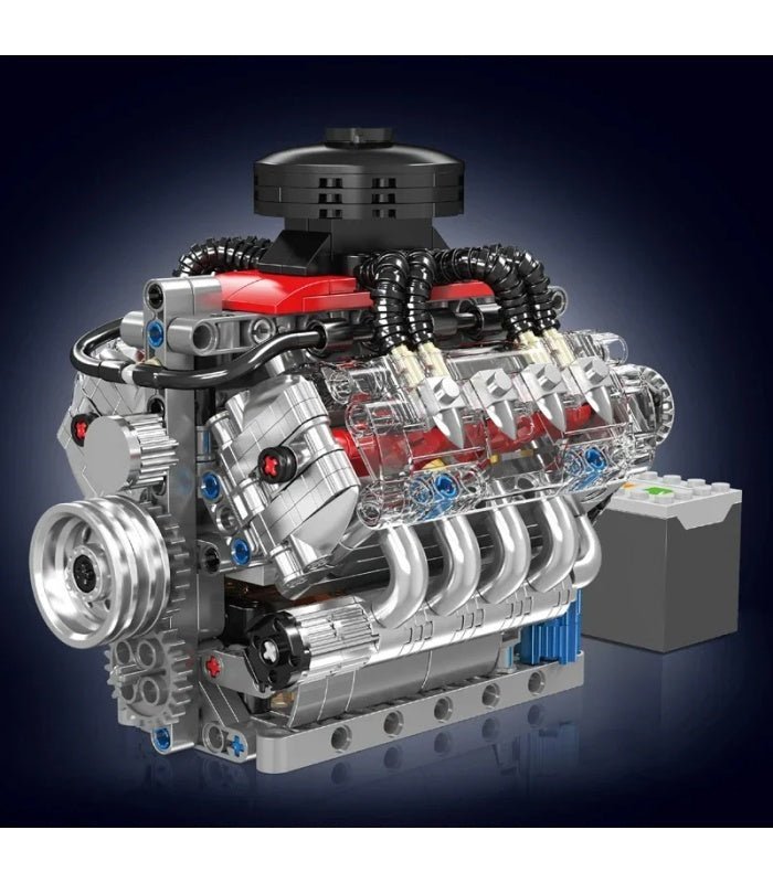 Brick MOC Functional LSX454 V8 Engine | 487pcs - Brick Car Merchant