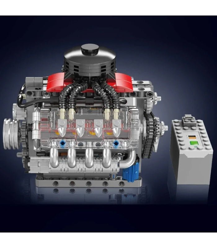 Brick MOC Functional LSX454 V8 Engine | 487pcs - Brick Car Merchant