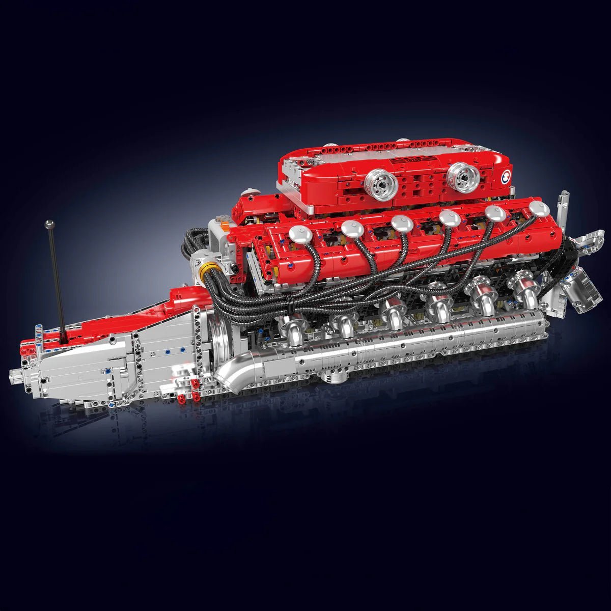 Brick MOC Functional V12 Engine & Gearbox | 3471pcs - Brick Car Merchant