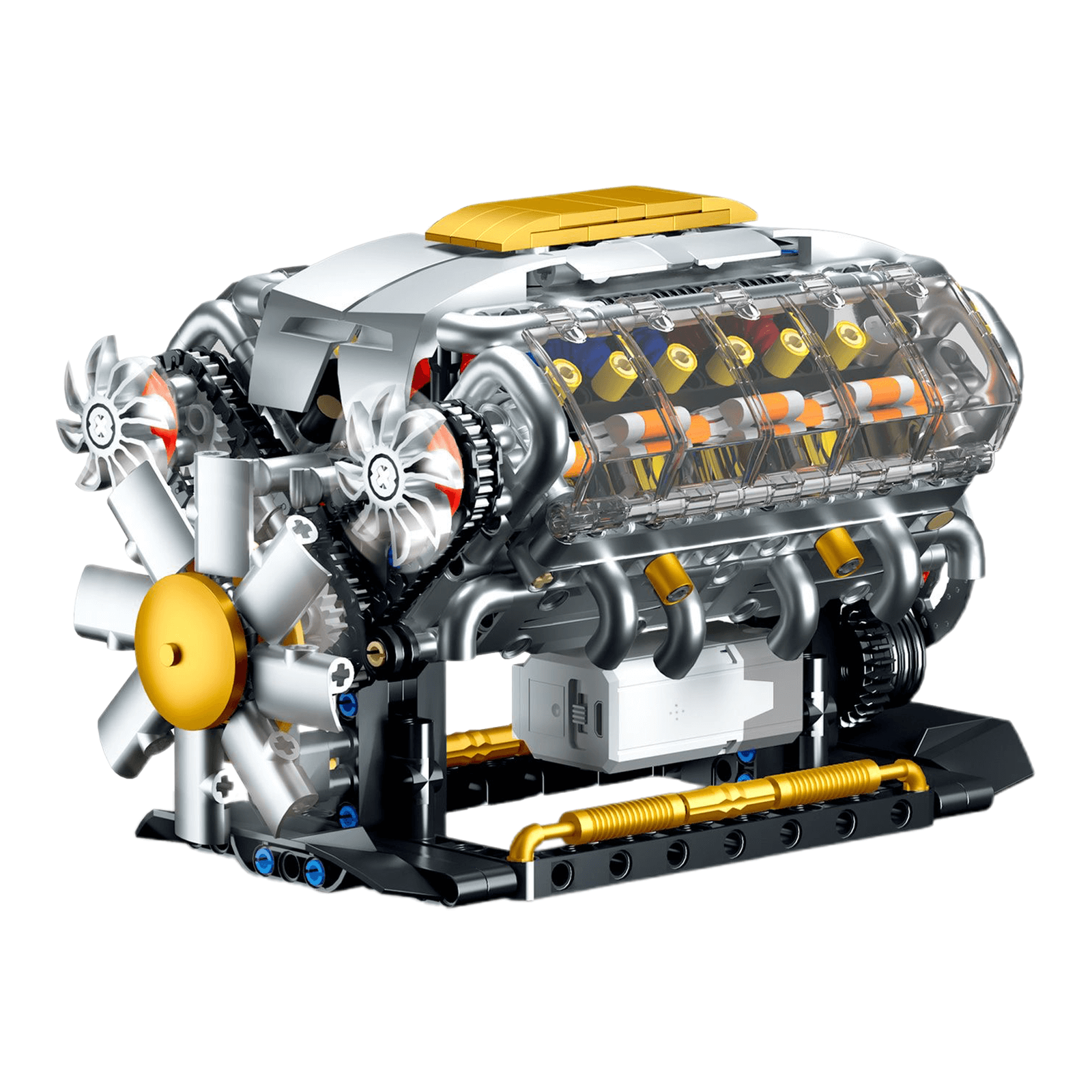 Brick MOC Functional V8 Engine Model | 691pcs - Brick Car Merchant
