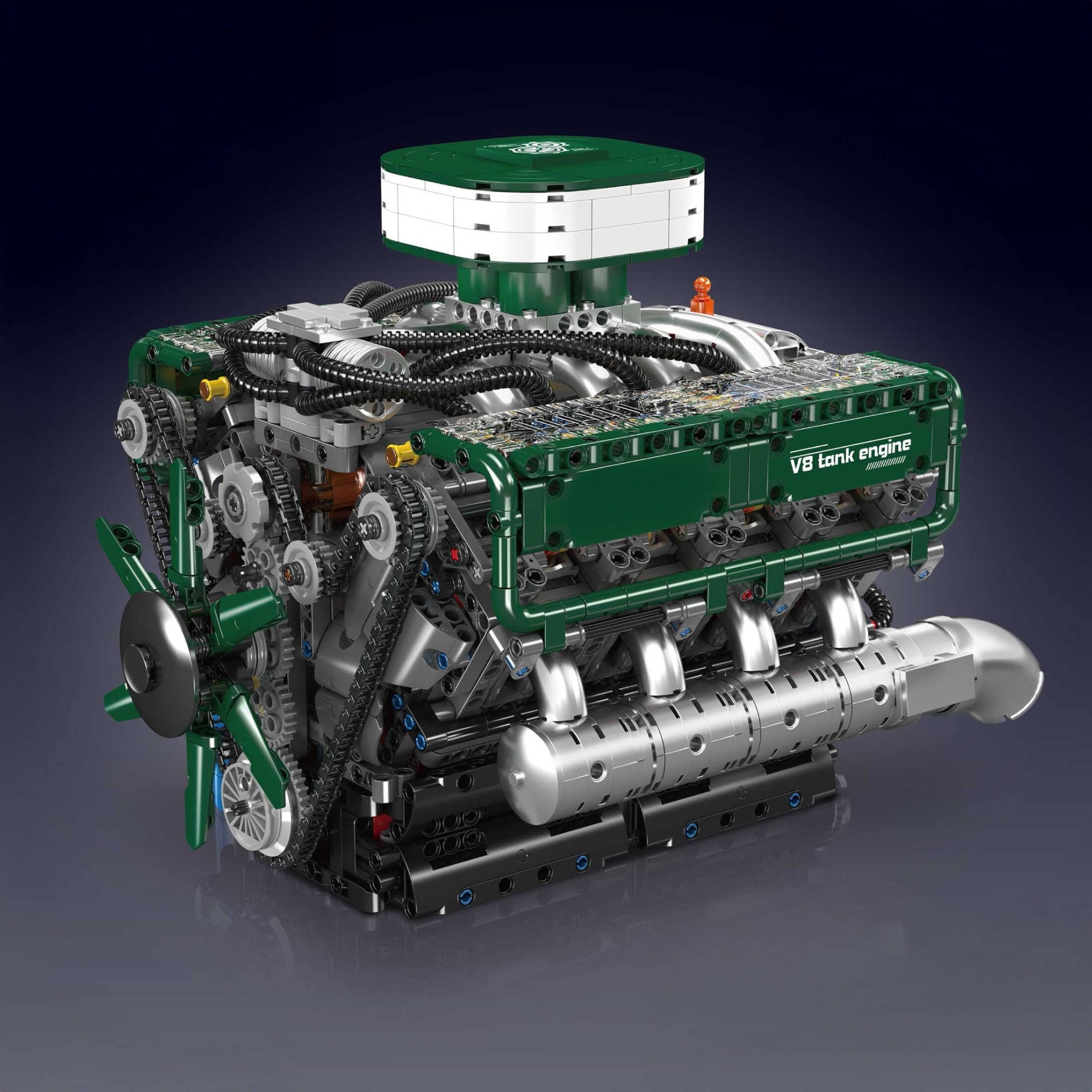 Brick MOC Functional V8 Tank Engine | 2250pcs - Brick Car Merchant
