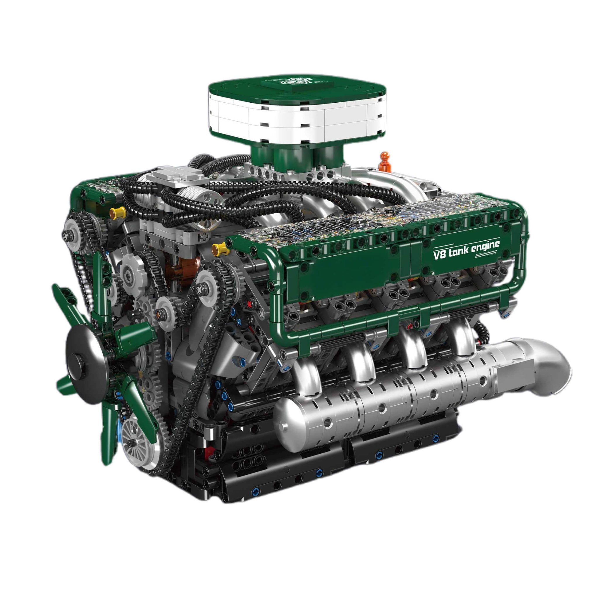 Brick MOC Functional V8 Tank Engine | 2250pcs - Brick Car Merchant