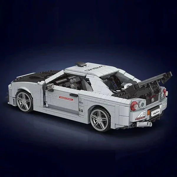 Brick MOC Godzilla Skyline R34 GTR | 1471pcs - Brick Car Merchant
