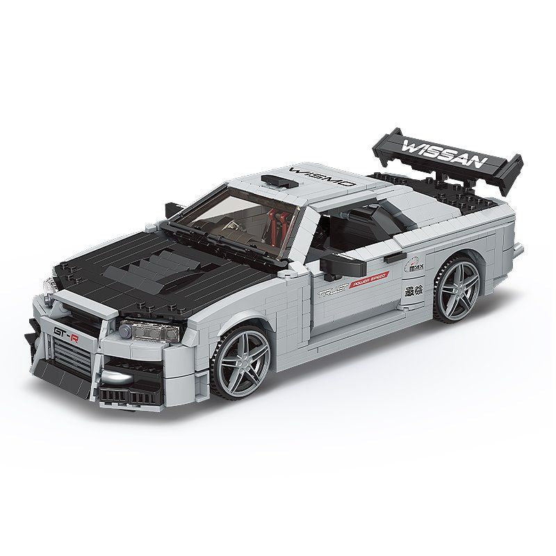 Brick MOC Godzilla Skyline R34 GTR | 1471pcs - Brick Car Merchant