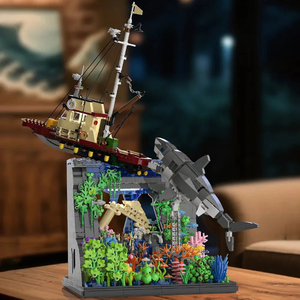 Brick MOC Great White Sharks Attack | 2932pcs - Brick Car Merchant