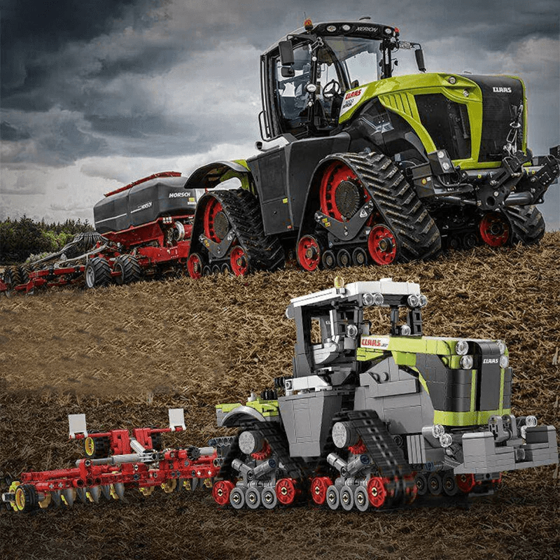Brick MOC Heavy-Duty Articulated Farm Tractor | 1335pcs - Brick Car Merchant