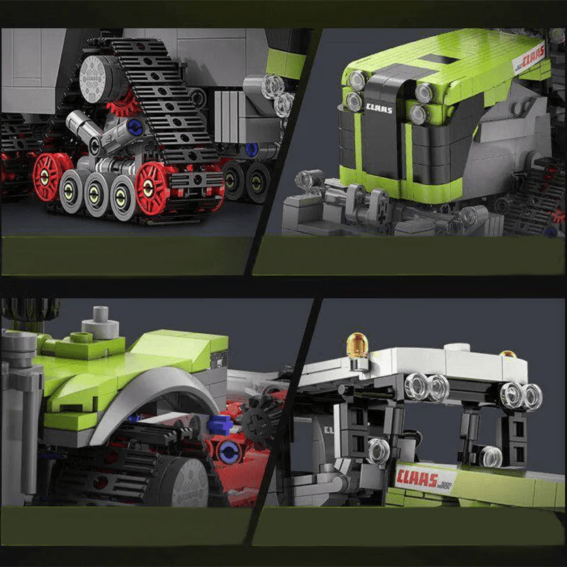 Brick MOC Heavy-Duty Articulated Farm Tractor | 1335pcs - Brick Car Merchant