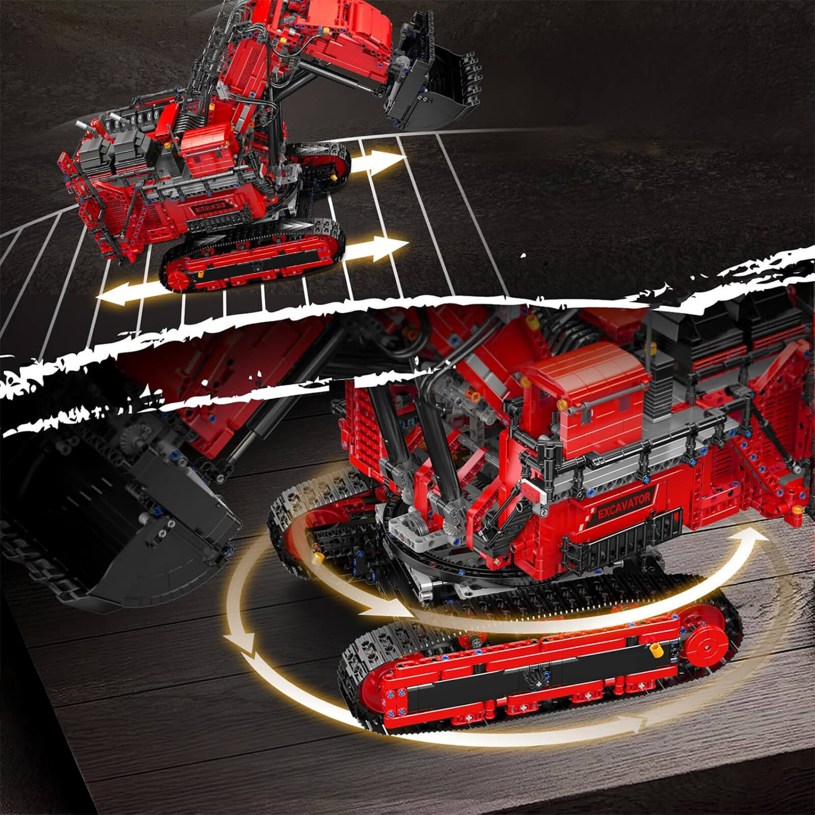 Brick MOC Heavy-Duty RC Excavator | 4766pcs - Brick Car Merchant