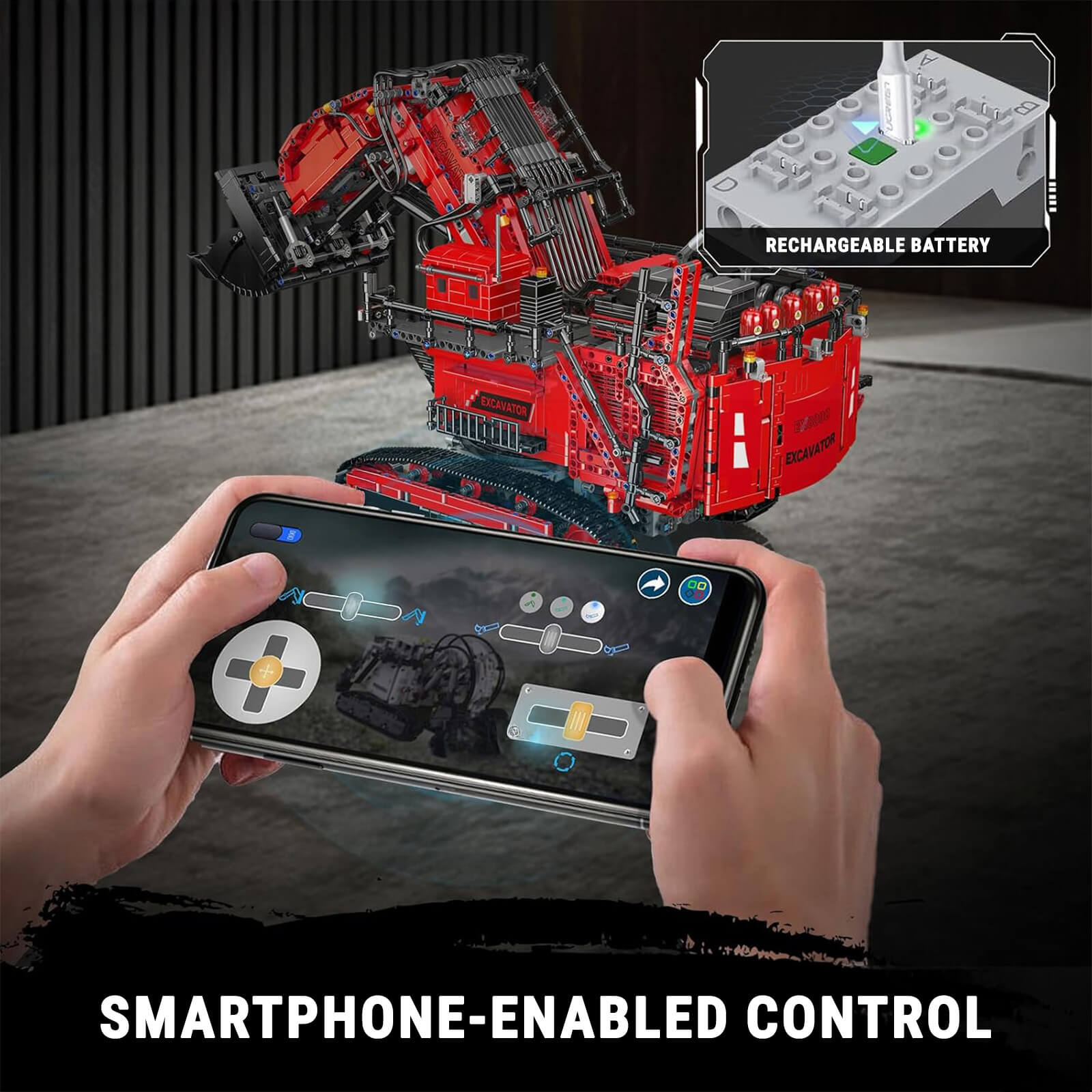 Brick MOC Heavy-Duty RC Excavator | 4766pcs - Brick Car Merchant
