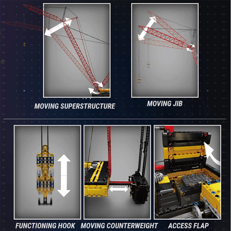Brick MOC Heavy Lift Crawler Crane | 4318pcs - Brick Car Merchant