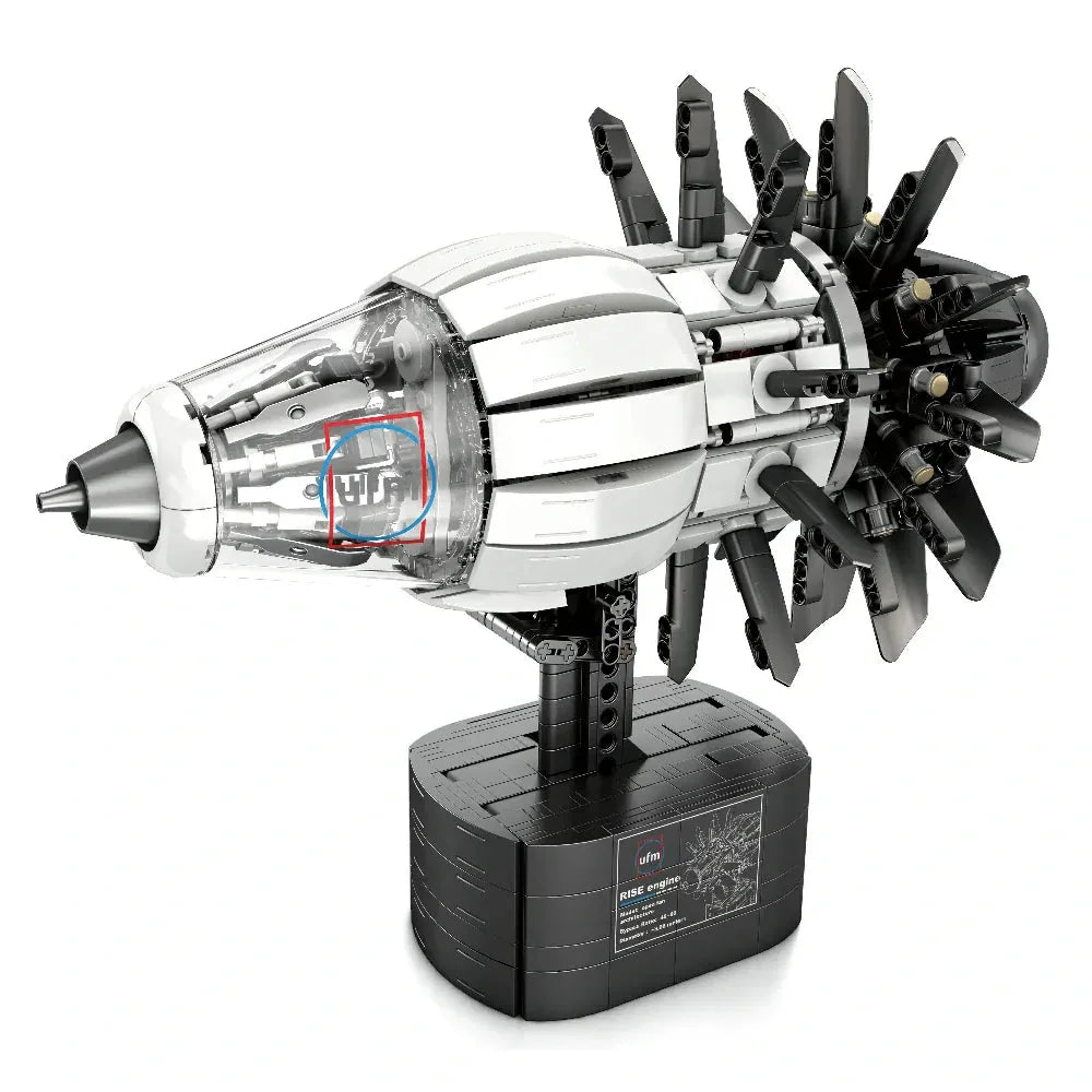 Brick MOC High-Bypass Turbofan Engine | 1351pcs - Brick Car Merchant
