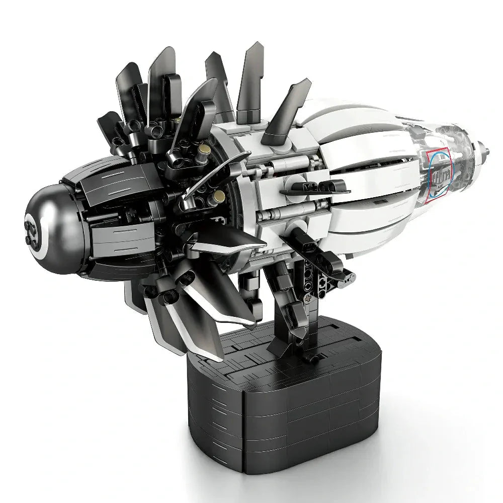 Brick MOC High-Bypass Turbofan Engine | 1351pcs - Brick Car Merchant