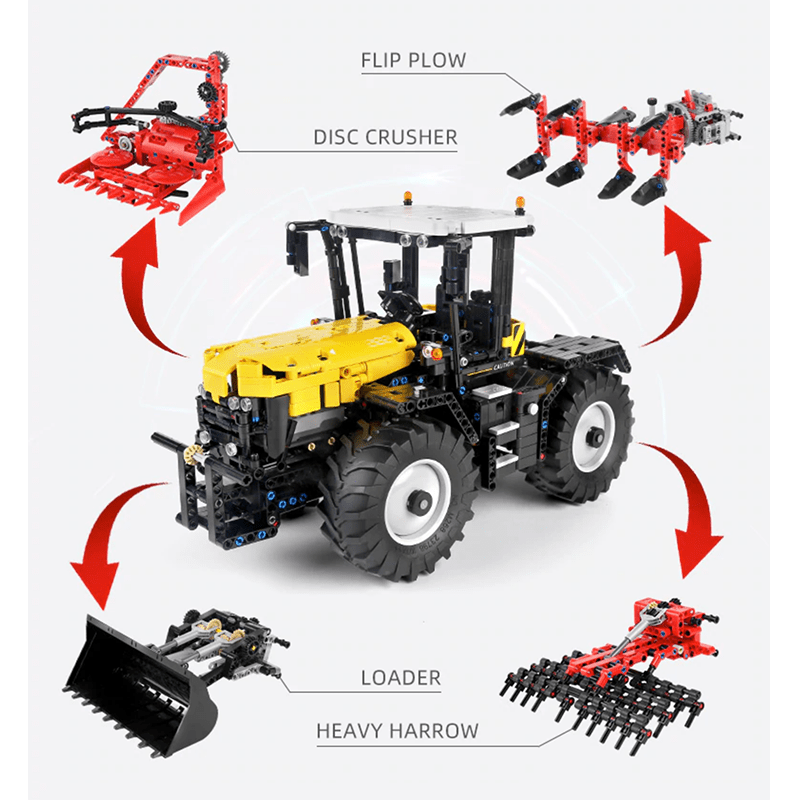 Brick MOC High-Speed Farm Tractor | 2596pcs - Brick Car Merchant