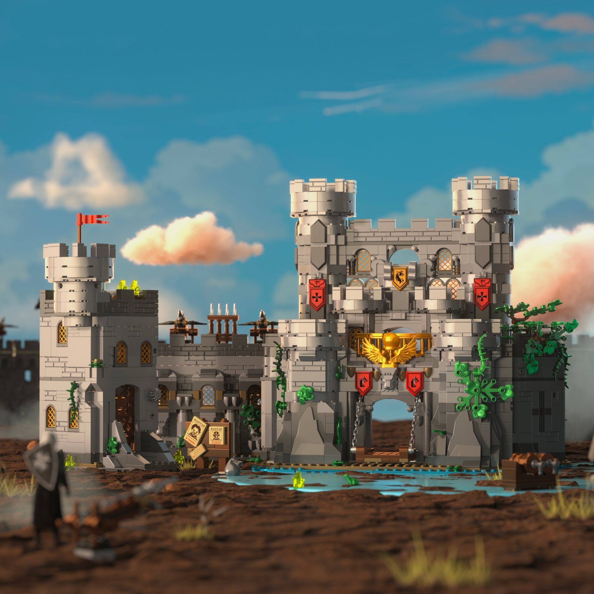 Brick MOC Holy Sword Castle | 2486pcs - Brick Car Merchant