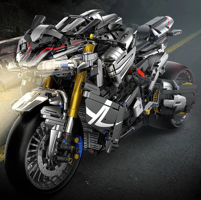 Brick MOC Hyper Naked Street Bike | 2426pcs - Brick Car Merchant