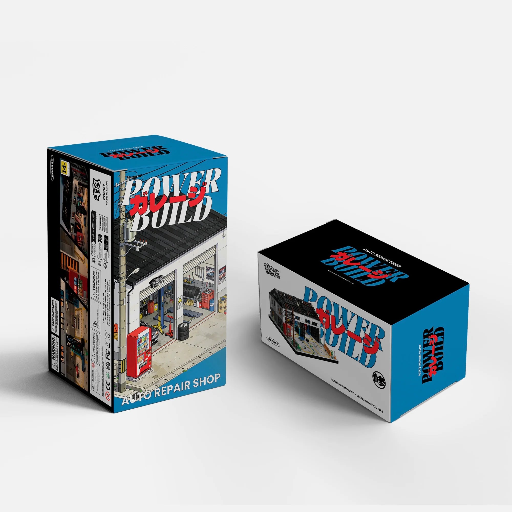 Brick MOC Auto Repair Shop with LED Lights | 3000 pcs - Brick Car Merchant