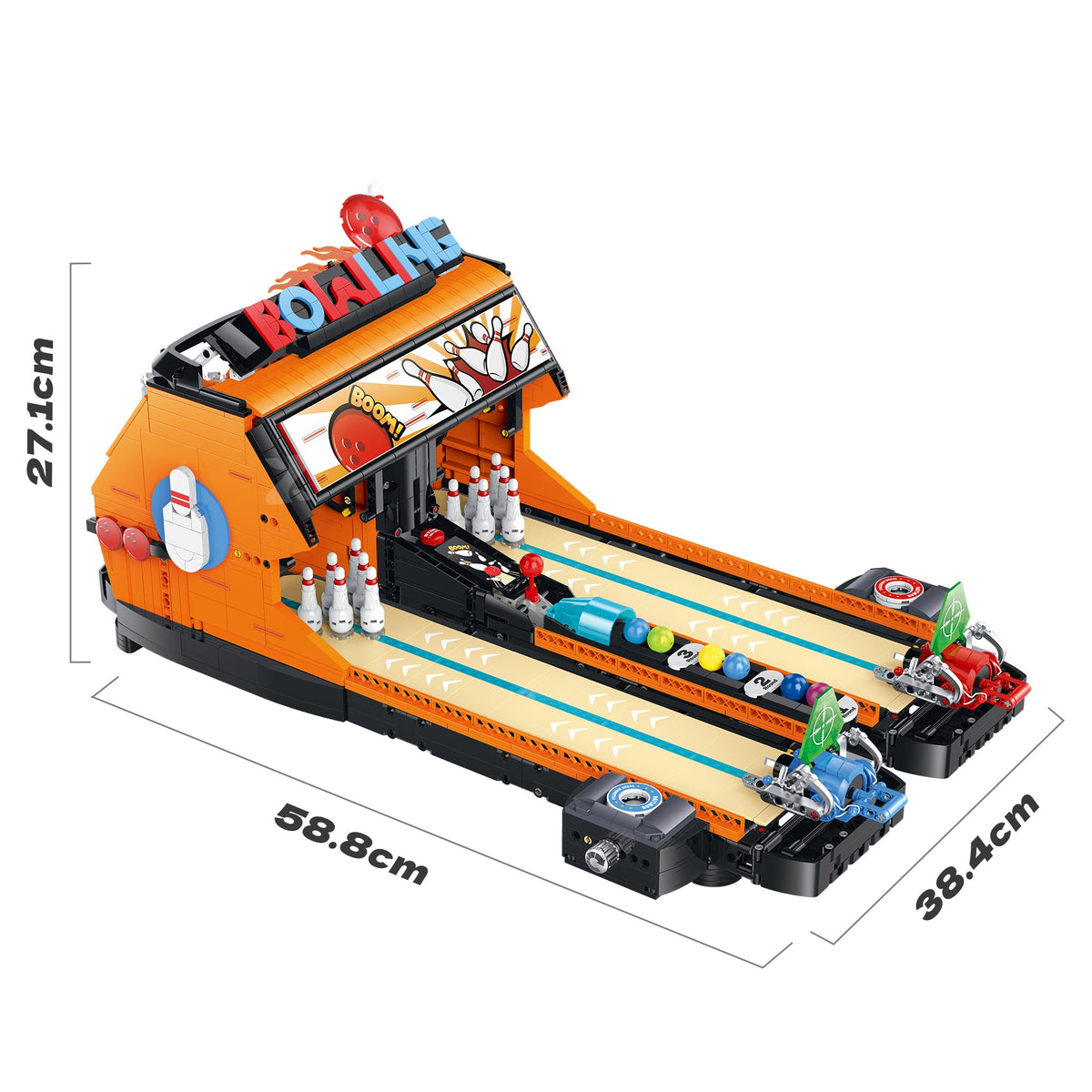 Brick MOC Bowling Strike Twin Lane Arcade | 2598 pieces - Brick Car Merchant