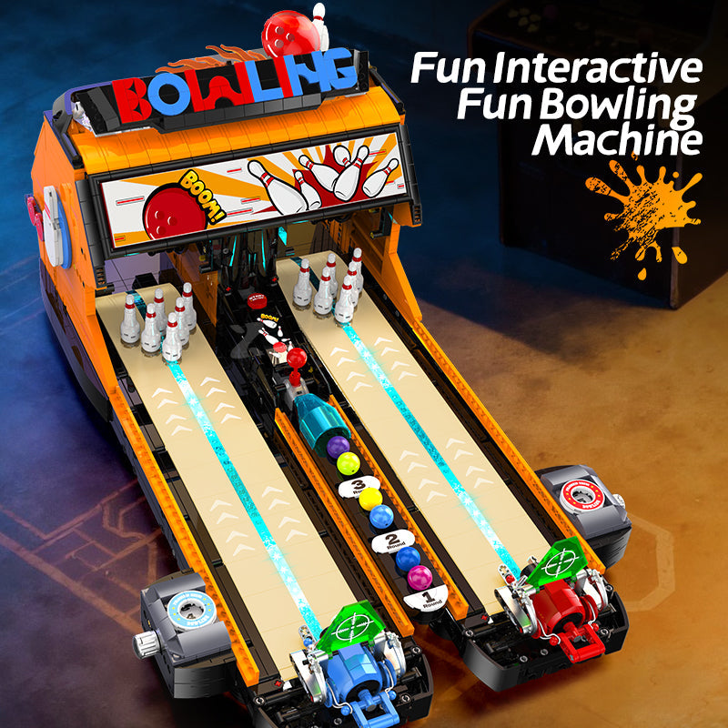 Brick MOC Bowling Strike Twin Lane Arcade | 2598 pieces - Brick Car Merchant