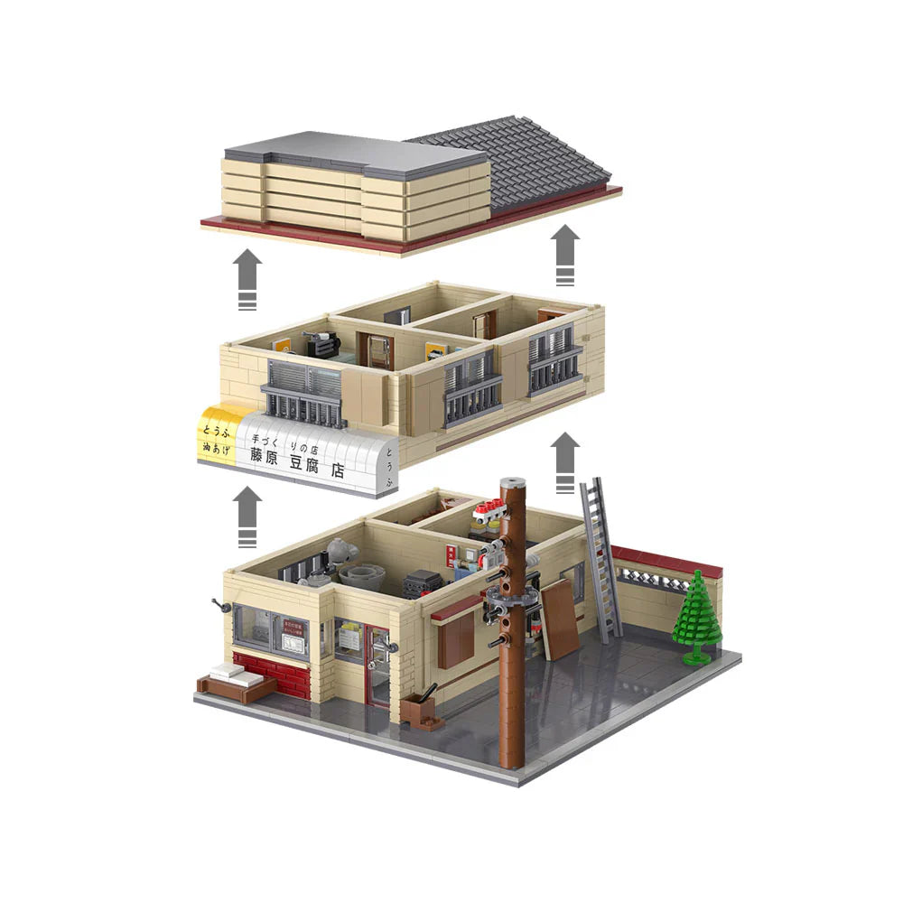 LEGO MOC Initial D Fujiwara Tofu Shop | 1912pcs - Brick Car Merchant