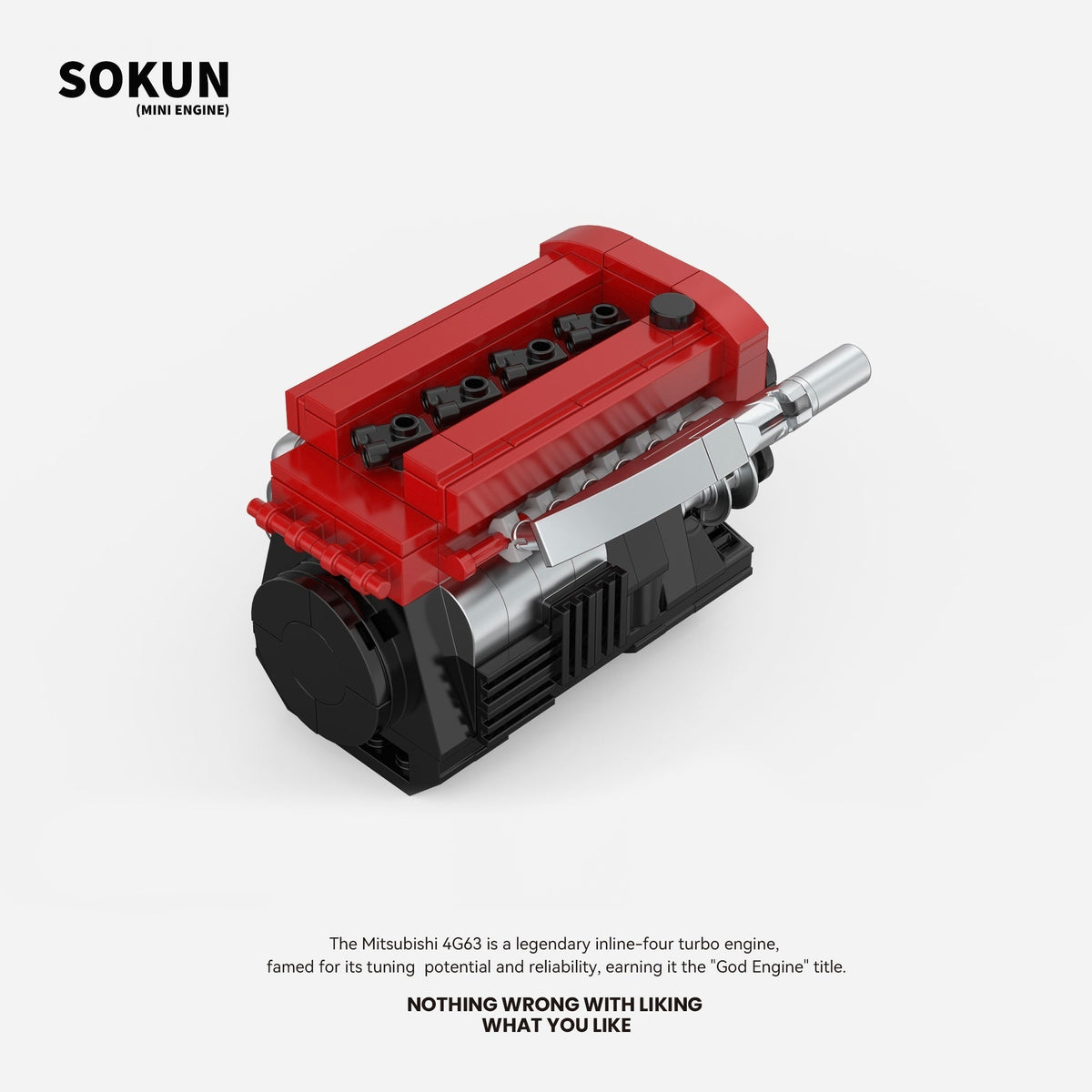 Brick MOC Mitsubishi 4G63 Mini Engine - Brick Car Merchant