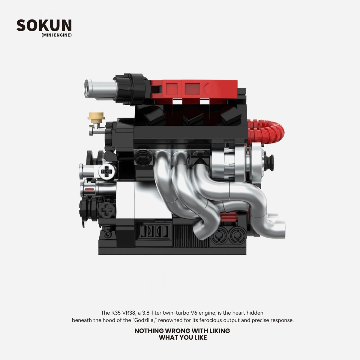 Brick MOC Nissan GT-R R35 VR38 Mini Engine - Brick Car Merchant