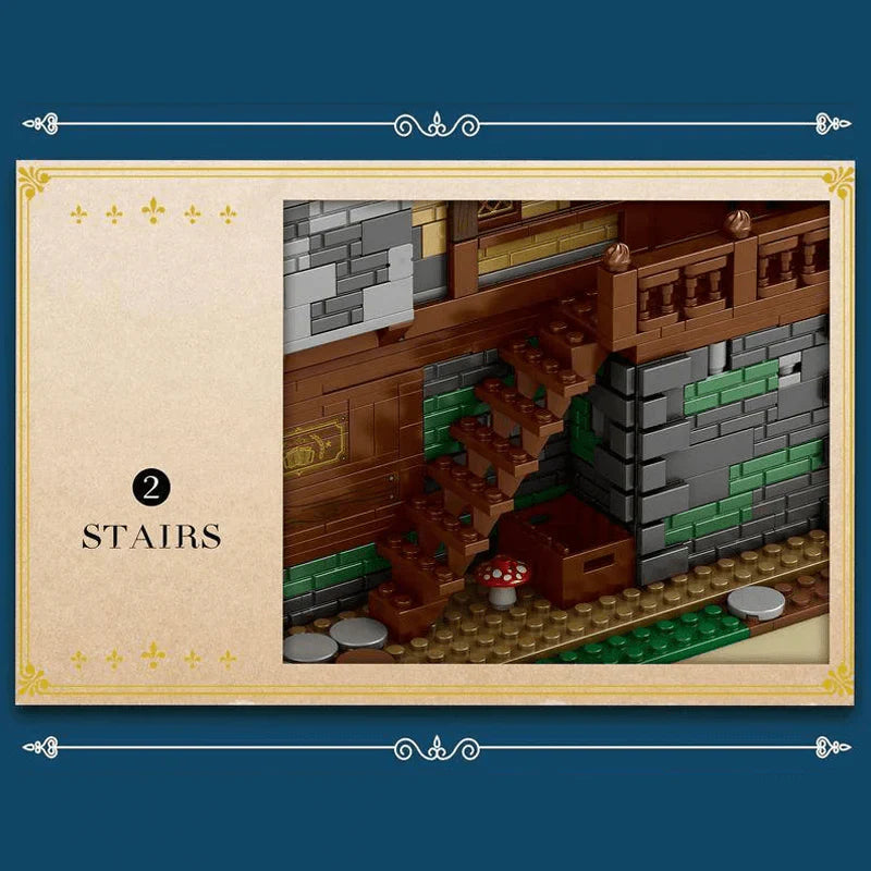 Brick MOC Medieval Bistro and Tavern | 2831pcs - Brick Car Merchant