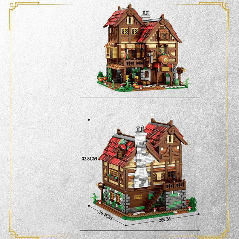 Brick MOC Medieval Bistro and Tavern | 2831pcs - Brick Car Merchant