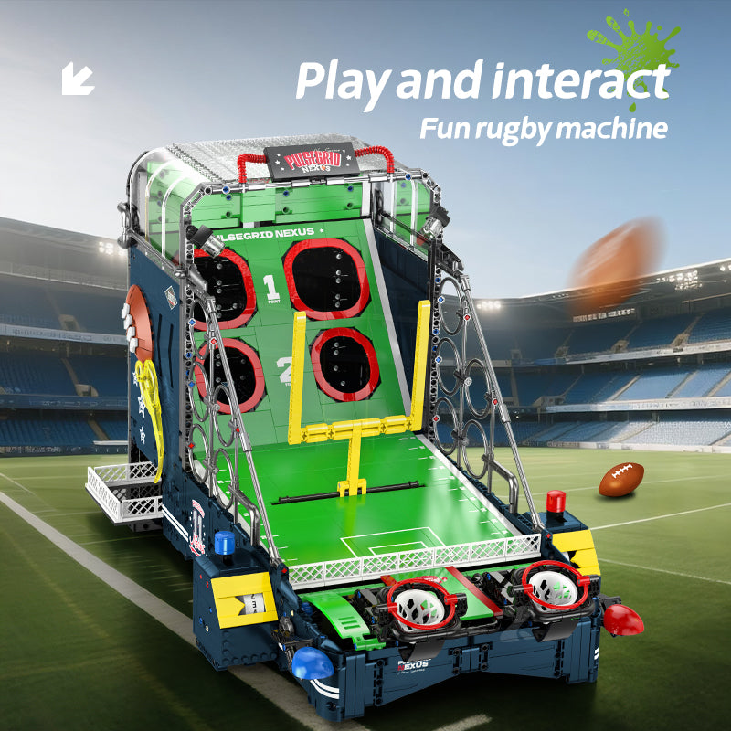 Brick MOC Rugby Kicker Target Arcade | 2272 pieces - Brick Car Merchant